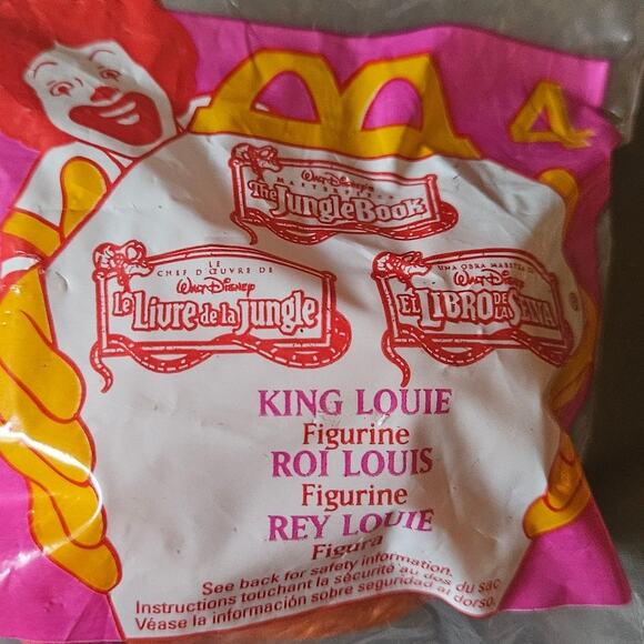 1997 McDonalds The Jungle Book King Louie 4 New in Package - Picture 1 of 2